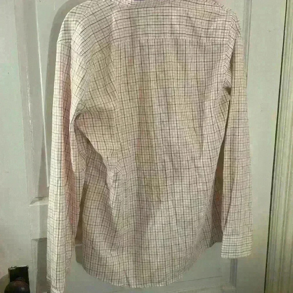 Lands' End Plaid Print Supima No Iron Shirt - Picture 3 of 7
